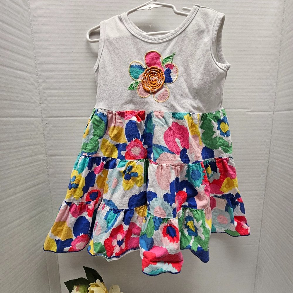 Anna Cole Girls Sleeveless Cotton Dress Flower Floral Summer Spring 4